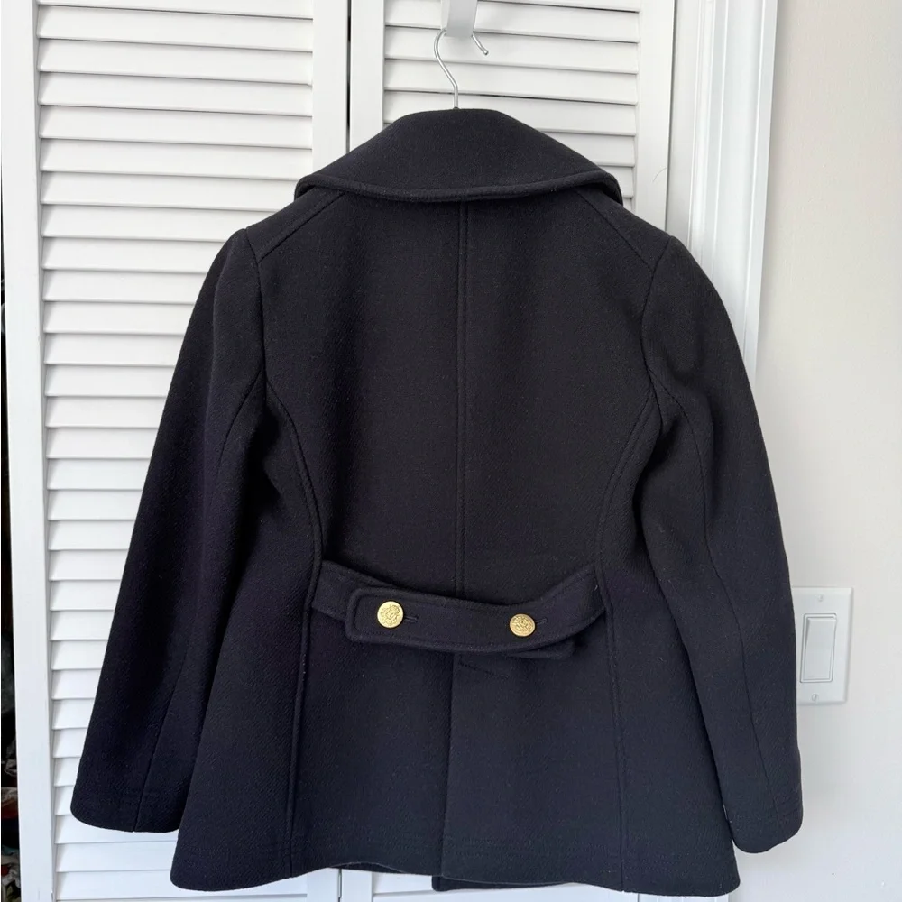 J. Crew Navy Double-Breasted Peacoat with Gold Buttons-0P - Picture 5 of 5